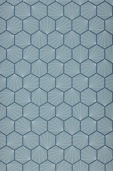 Geometric Wallpaper Wallpaper Vitara mint grey Roll Width