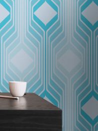 Wallpaper Quincy pastel turquoise