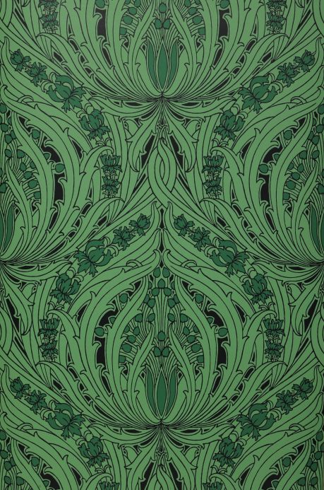 Leaf and Foliage Wallpaper Wallpaper Mildway pine green Roll Width