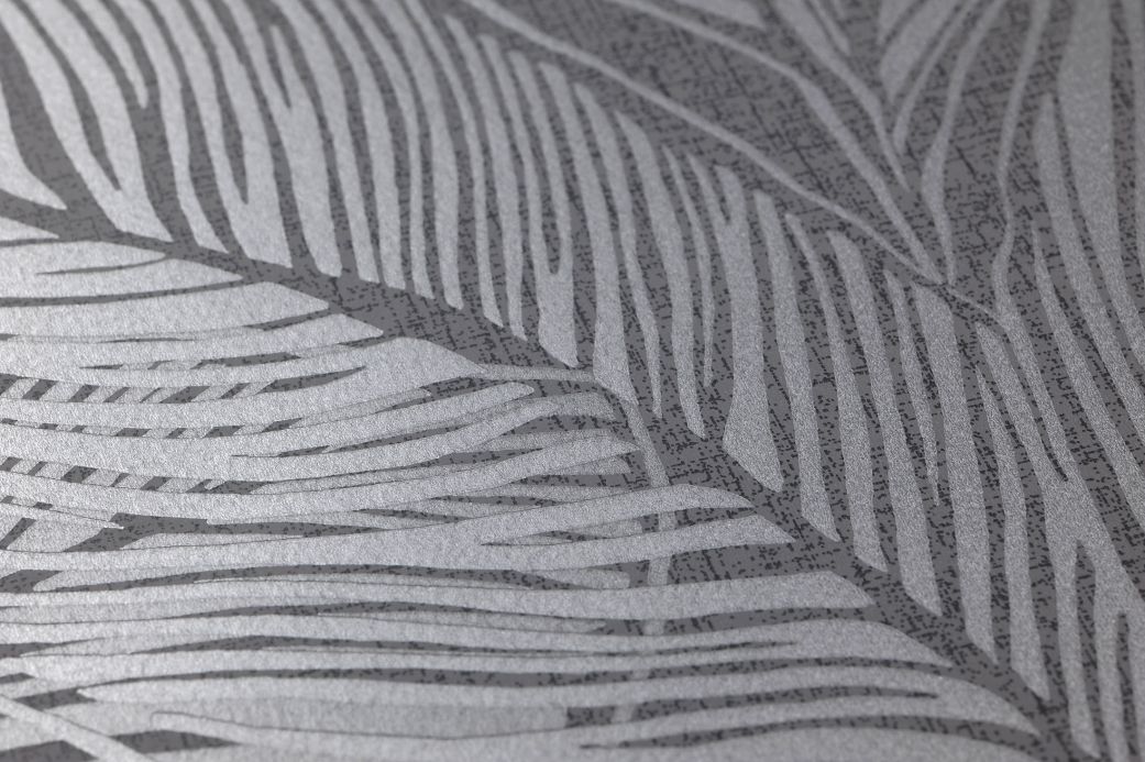 Papel de parede botânico Papel de parede Feodor cinza basalto Ver detalhe