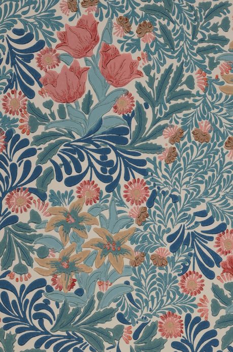 William Morris Wallpaper Wallpaper Bower shades of blue A4 Detail