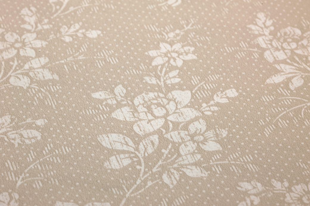 Rooms Wallpaper Patricia light beige grey Detail View