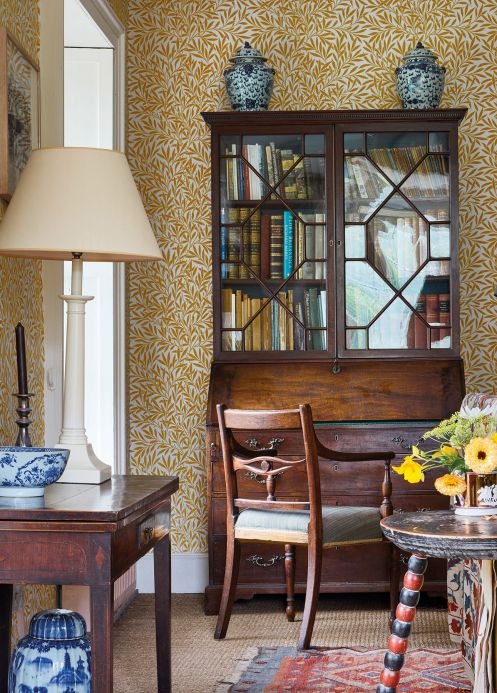 William Morris Wallpaper Wallpaper Chateau golden yellow Room View
