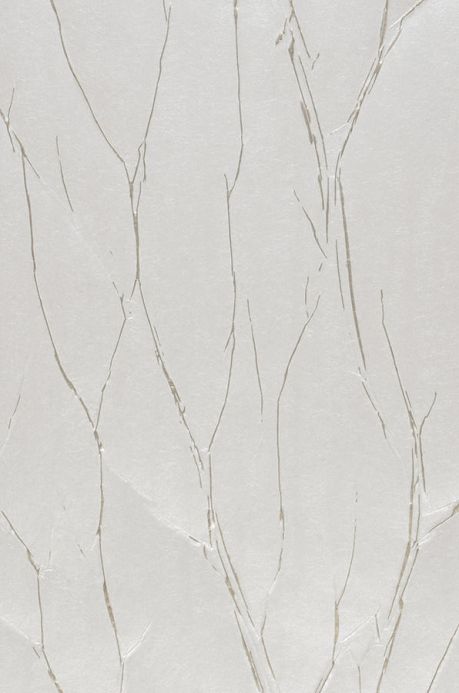 Papier peint effet froissé Papier peint Crush Tree 03 blanc crème Détail A4