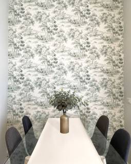 Customer photo Wallpaper Calobra mint grey from 17 Feb 2024 (Instagram)